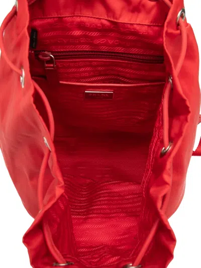 Pre-owned Prada 2013-2026 Tessuto Backpack In Red