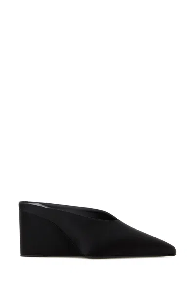 Alaïa Alaia Black Velvet Cube-heeled Mule Women In Black