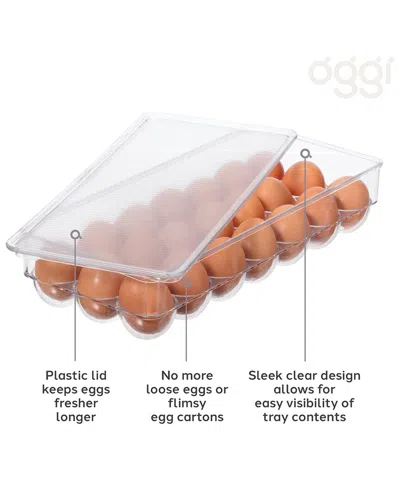 Oggi 21 Egg Tray Stackable Covered Egg Holder