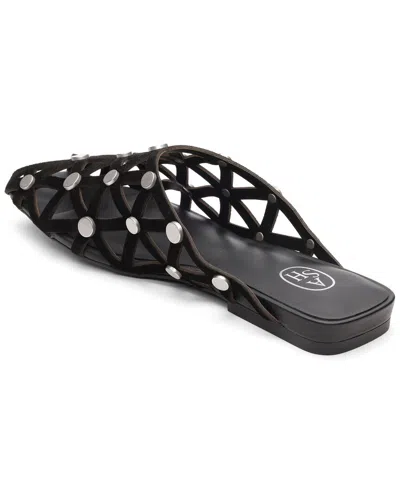 Ash Bone Stud-embellished Cut-out Sandals In Black