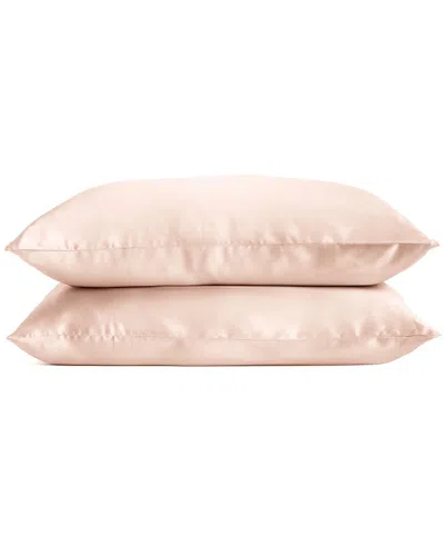 Home Collection Silk Pillowcase 2 Pack In Pink