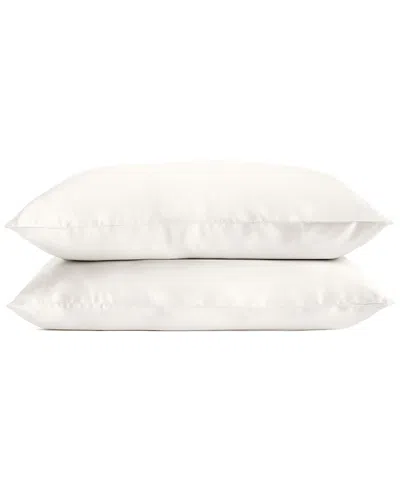 Home Collection Silk Pillowcase 2 Pack In White
