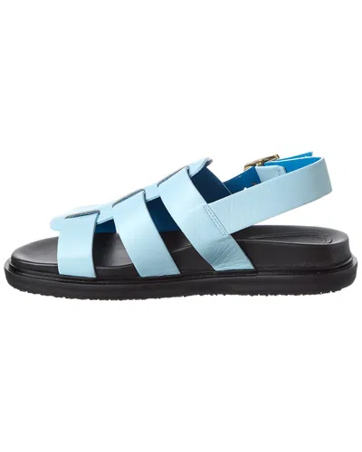 Marni Leather Sandal In Blue