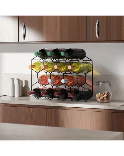 Sorbus Stackable 14-bottle Metal Wine Rack