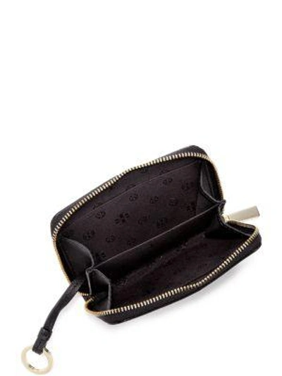 Shop Tory Burch Robinson Saffiano Leather Zip Coin Case In Black