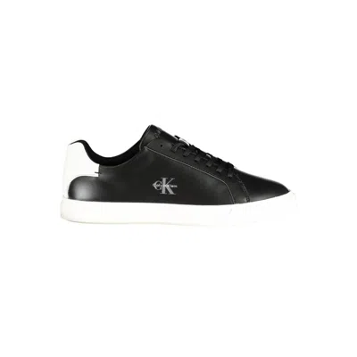 Calvin Klein Black Polyurethane Womens Sneaker In Multi