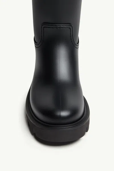 Moncler Rubber Kickstream Boots With Drawstring In Black