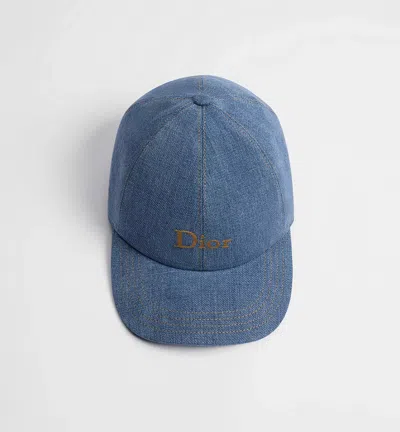 Dior D-player Cap In Blue