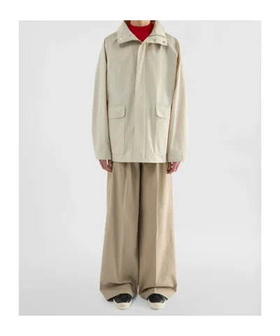 Jil Sander Technical Drill Blouson In Brown