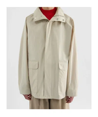Jil Sander Technical Drill Blouson In Brown