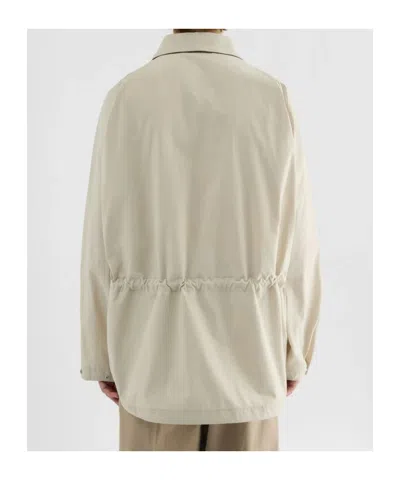 Jil Sander Technical Drill Blouson In Brown