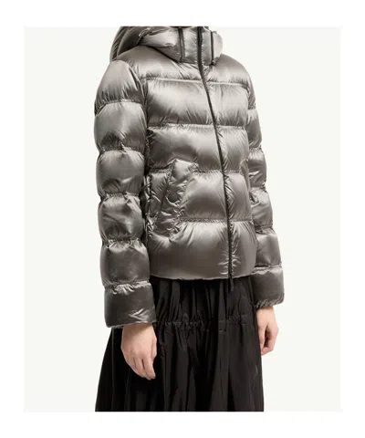 Moncler Sensation Short Down Jacket In Brown