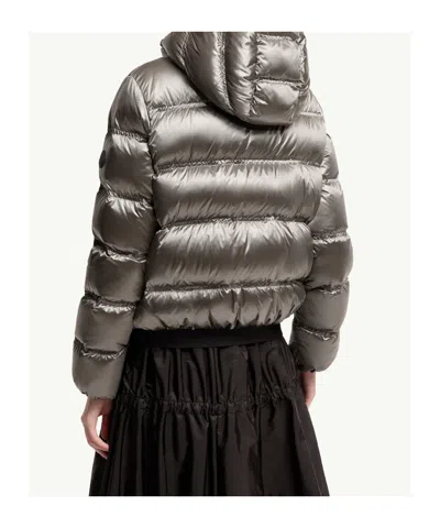 Moncler Sensation Short Down Jacket In Brown