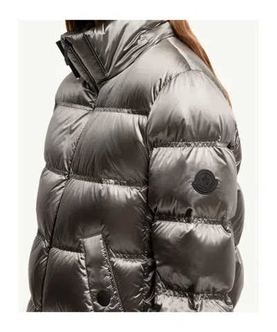 Moncler Sensation Short Down Jacket In Brown