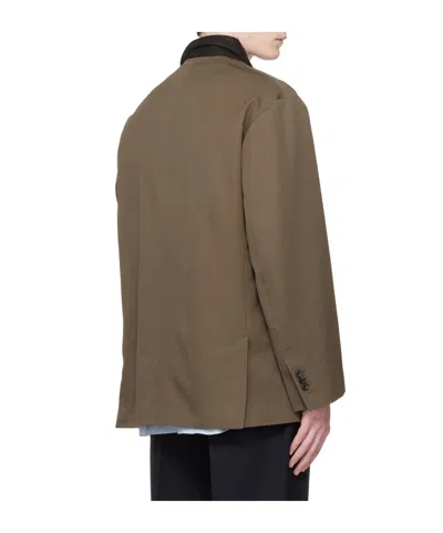 Ssstein Oversized Double-breasted Suit Jacket In Brown