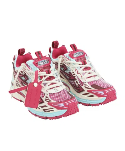 Off-white Multicolor Polyester Athletic Sneakers In Multi