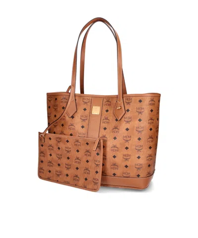 Mcm Patterned Handbag In Brown