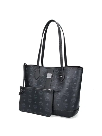 Mcm Patterned Handbag In Black