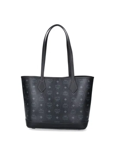 Mcm Patterned Handbag In Black
