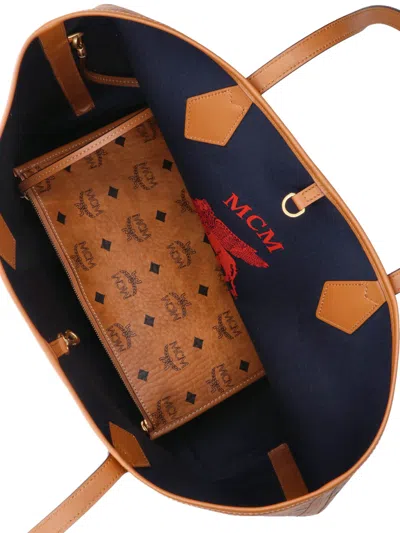 Mcm Patterned Handbag In Brown