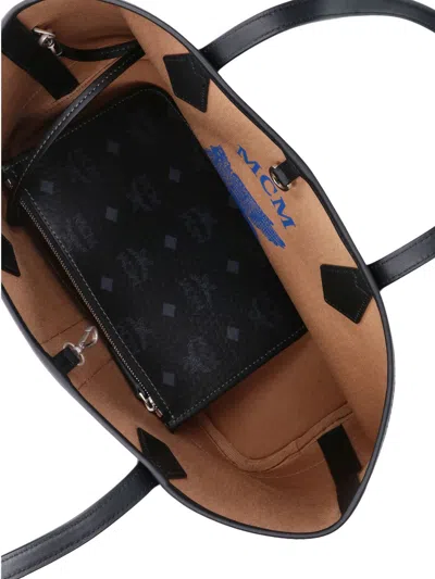 Mcm Patterned Handbag In Black