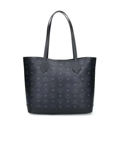 Mcm Patterned Handbag In Black