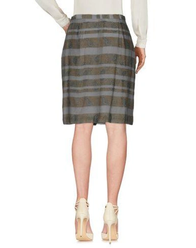 Shop Giorgio Armani Knee Length Skirt In Lead
