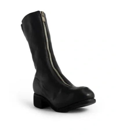 Guidi Zippered Ankle Boots In Black