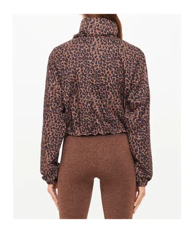 The Upside Ludlow Ace Leopard-print Track Jacket In Brown