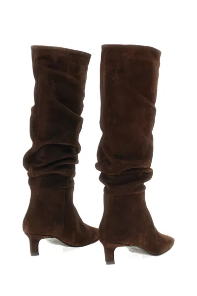 Alohas Square-toe Boots In Brown