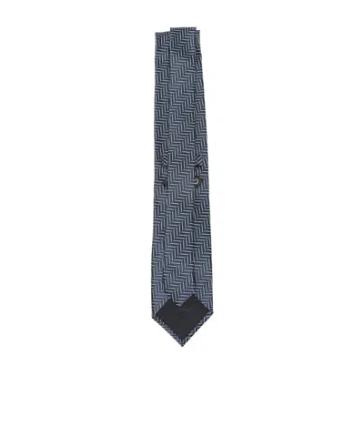 Tom Ford Silk Tie Chevron Pattern Pointed Tip In Multi