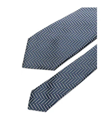 Tom Ford Silk Tie Chevron Pattern Pointed Tip In Multi
