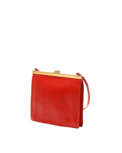 Celine Céline Smal Clasp Bag In Red