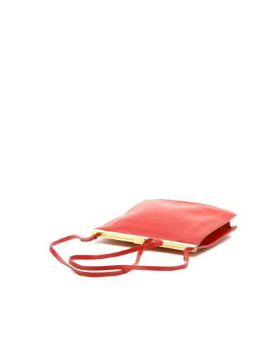 Celine Céline Smal Clasp Bag In Red