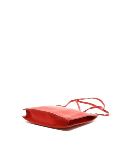 Celine Céline Smal Clasp Bag In Red