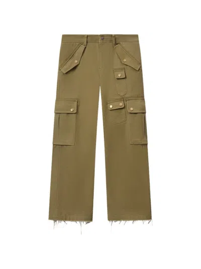 Isabel Marant Womens Khaki Josine Cargo-pocket Cotton Trousers In Khaki