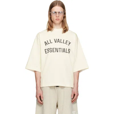 Essentials Merch Tee Logo-print Drop-shoulder T-shirt In White