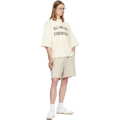 Essentials Merch Tee Logo-print Drop-shoulder T-shirt In White
