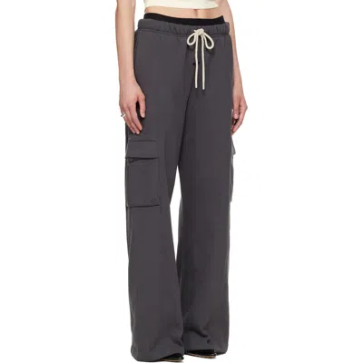 Essentials Gray Cargo Relaxed Sweatpants In Gray