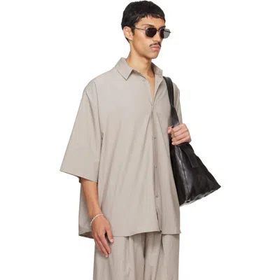 Essentials Gray Button Up Shirt In Gray