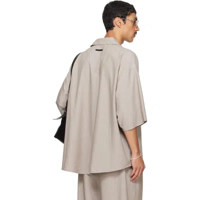 Essentials Gray Button Up Shirt In Gray