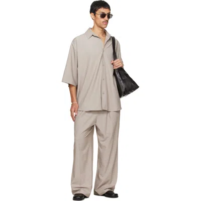 Essentials Gray Button Up Shirt In Gray