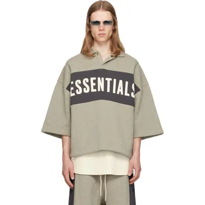 Essentials Collared Drop-shoulder T-shirt In Gray