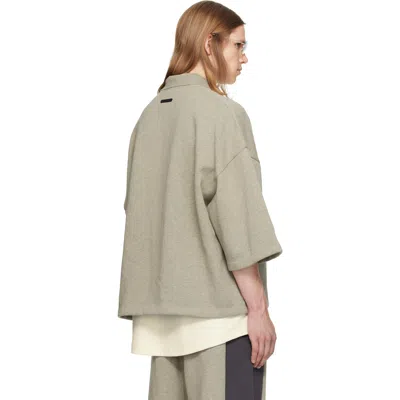 Essentials Collared Drop-shoulder T-shirt In Gray