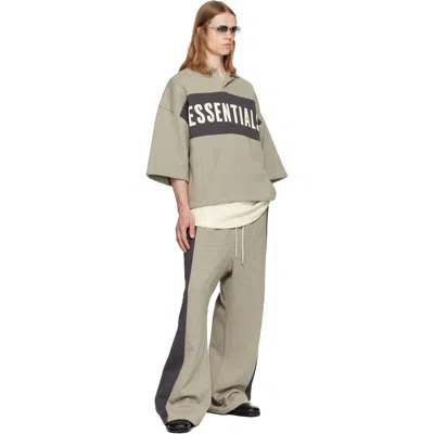 Essentials Collared Drop-shoulder T-shirt In Gray