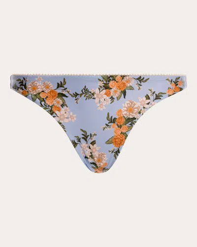 Agua By Agua Bendita Promesa Valle Floral-print Bikini Briefs In Multi