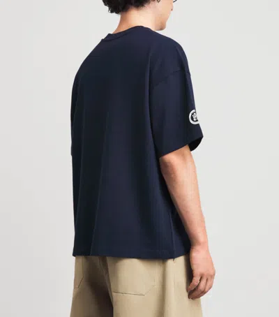 Aboutblank About:blank Script Denim Shirt In Blue