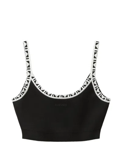Versace Bralette Top In Black