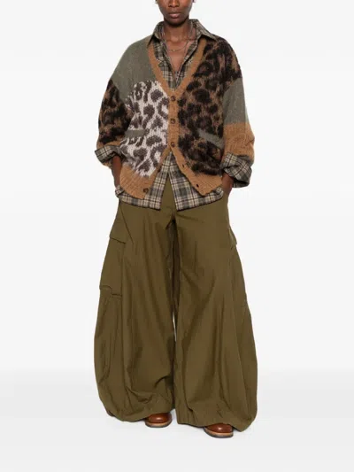 R13 Leopard-pattern Cardigan In Brown