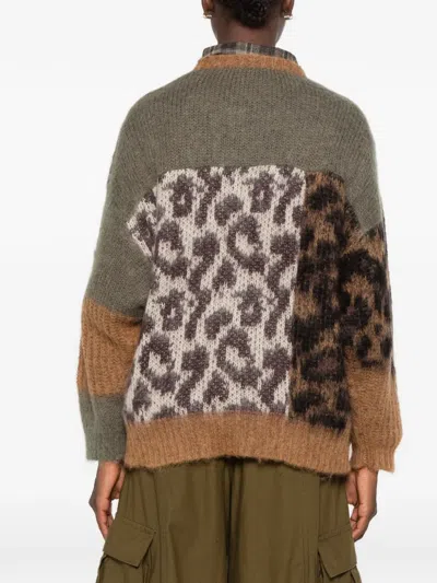 R13 Leopard-pattern Cardigan In Brown